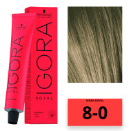 Schwarzkopf Igora Royal Стійка крем-фарба для волосся_8-0 світло-русявий натуральний 60мл Schwarzkopf Igora Royal Стійка крем-фарба для волосся_8-0 світло-русявий натуральний 60мл