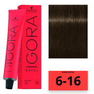 Schwarzkopf Igora Royal Стійка крем-фарба для волосся_6-16 темно-русявий сандре шоколадний 60мл Schwarzkopf Igora Royal Стійка крем-фарба для волосся_6-16 темно-русявий сандре шоколадний 60мл