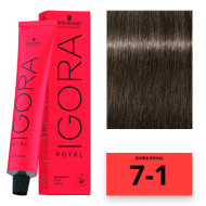 Schwarzkopf Igora Royal Стійка крем-фарба для волосся_7-1 середньо-русявий сандре 60мл Schwarzkopf Igora Royal Стійка крем-фарба для волосся_7-1 середньо-русявий сандре 60мл