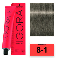 Schwarzkopf Igora Royal Стійка крем-фарба для волосся_8-1 світло-русявий сандре 60мл Schwarzkopf Igora Royal Стійка крем-фарба для волосся_8-1 світло-русявий сандре 60мл