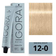 Schwarzkopf Igora Royal Color Highlifts Перманентная крем-фарба_12-0 спеціальний натуральний блондин 60мл