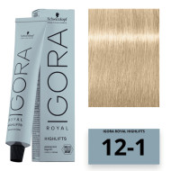 Schwarzkopf Igora Royal Color Highlifts Перманентная крем-фарба_12-1 спеціальний блондин сандре 60мл