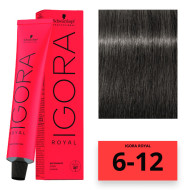Schwarzkopf Igora Royal Стійка крем-фарба для волосся_6-12 темно-русявий сріблясто-попелястий 60мл Schwarzkopf Igora Royal Стійка крем-фарба для волосся_6-12 темно-русявий сріблясто-попелястий 60мл