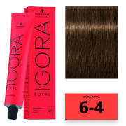 Schwarzkopf Igora Royal Стійка крем-фарба для волосся_6-4 темно-русявий бежевий 60мл Schwarzkopf Igora Royal Стійка крем-фарба для волосся_6-4 темно-русявий бежевий 60мл