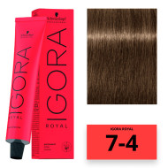 Schwarzkopf Igora Royal Стійка крем-фарба для волосся_7-4 середньо-русявий бежевий 60мл Schwarzkopf Igora Royal Стійка крем-фарба для волосся_7-4 середньо-русявий бежевий 60мл