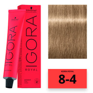 Schwarzkopf Igora Royal Стійка крем-фарба для волосся_8-4 світло-русявий бежевий 60мл Schwarzkopf Igora Royal Стійка крем-фарба для волосся_8-4 світло-русявий бежевий 60мл