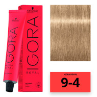 Schwarzkopf Igora Royal Стійка крем-фарба для волосся_9-4 екстра світлий блондин бежевий 60мл Schwarzkopf Igora Royal Стійка крем-фарба для волосся_9-4 екстра світлий блондин бежевий 60мл