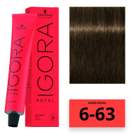 Schwarzkopf Igora Royal Стійка крем-фарба для волосся_6-63 темно-русявий шоколадний матовий 60мл Schwarzkopf Igora Royal Стійка крем-фарба для волосся_6-63 темно-русявий шоколадний матовий 60мл