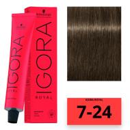 Schwarzkopf Igora Royal Стійка крем-фарба для волосся_7-24 середньо-русявий попелястий фіолетовий 60мл Schwarzkopf Igora Royal Стійка крем-фарба для волосся_7-24 середньо-русявий попелястий фіолетовий 60мл