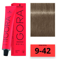 Schwarzkopf Igora Royal Стійка крем-фарба для волосся_9-42 блондин бежево-попелястий 60мл Schwarzkopf Igora Royal Стійка крем-фарба для волосся_9-42 блондин бежево-попелястий 60мл