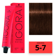 Schwarzkopf Igora Royal Стійка крем-фарба для волосся_5-7 світло-коричневий мідний 60мл Schwarzkopf Igora Royal Стійка крем-фарба для волосся_5-7 світло-коричневий мідний 60мл