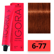 Schwarzkopf Igora Royal Стійка крем-фарба для волосся_6-77 темно-русявий мідний екстра 60мл Schwarzkopf Igora Royal Стійка крем-фарба для волосся_6-77 темно-русявий мідний екстра 60мл