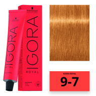 Schwarzkopf Igora Royal Стійка крем-фарба для волосся_9-7 екстра світлий мідний блондин 60мл Schwarzkopf Igora Royal Стійка крем-фарба для волосся_9-7 екстра світлий мідний блондин 60мл