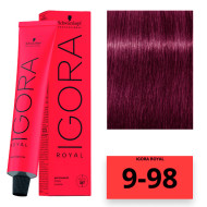 Schwarzkopf Igora Royal Стійка крем-фарба для волосся_9-98 екстра світлий блондин фіолетовий червоний 60мл Schwarzkopf Igora Royal Стійка крем-фарба для волосся_9-98 екстра світлий блондин фіолетовий червоний 60мл