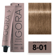 Schwarzkopf Igora Royal Absolutes Стійка крем-фарба_8-01 ??світло-русявий натуральний сандре 60мл Schwarzkopf Igora Royal Absolutes Стійка крем-фарба_8-01 ??світло-русявий натуральний сандре 60мл