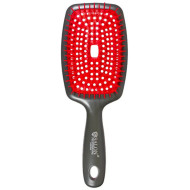 Salon Professional_Щітка масажна на гумовій подушці квадратна велика червона Salon Professional_Щітка масажна на гумовій подушці квадратна велика червона
