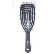 Salon Professional_Щітка масажна для волосся чорна глянець велика квадратна 18221 Salon Professional_Щітка масажна для волосся чорна глянець велика квадратна 18221