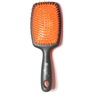 Salon Professional_Щітка масажна на гумовій подушці квадратна велика помаранчева 8Н59 Salon Professional_Щітка масажна на гумовій подушці квадратна велика помаранчева 8Н59