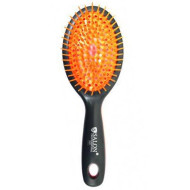 Salon Professional_Щітка масажна на гумовій подушці маленька помаранчева 8Н061 Salon Professional_Щітка масажна на гумовій подушці маленька помаранчева 8Н061