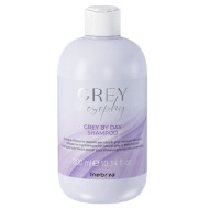 Inebrya Grey By Day Shampoo_Шампунь тонуючий для натурального сивого та блондованих волосся 300мл Inebrya Grey By Day Shampoo_Шампунь тонуючий для натурального сивого та блондованих волосся 300мл