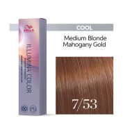 Wella ILLUMINA COLOR Стійка крем-фарба для волосся_7/53 середній блондин махагоновий золотистий 60мл Wella ILLUMINA COLOR Стійка крем-фарба для волосся_7/53 середній блондин махагоновий золотистий 60мл
